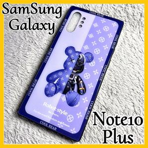 SamSung Galaxy Note10Plus ケース TPU強化カラス　青色　可愛い お洒落　サムスン　ギャラクシーノート 10プラスカバー