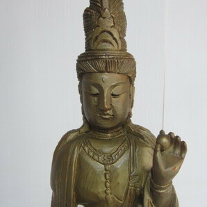  在銘 木彫  観音像  立像.  観音菩薩 仏像 高さ約61.5cm の画像5