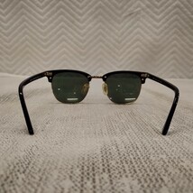 NR1162 Ray-Ban レイバン サングラス ブラック ゴールド ケース付 アイウェア クラブマスター RB3016 W0365 51□21 3N _画像5