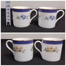 NR1215 TIFFANY & Co. ティーカップ カップ ソーサー 洋食器 2客セット Tiffany Floral 日本製 花柄 ペアカップ 箱付き ティファニー 食器_画像6