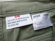 VOTE MAKE NEW CLOTHES アンクル丈 ワークパンツ/チノパン オリーブカーキ M 日本製_画像6