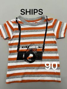 SHIPS 半袖Tシャツ　ボーダー　90サイズ　綿100%