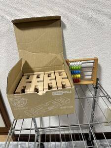 ［1円スタート］木製 積み木　つみき　子供おもちゃ　知育玩具 Bランク