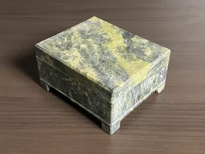 李朝 石製 石箱 長方 朝鮮美術 小箱 蓋物