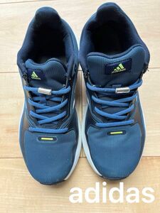 adidas スニーカー 軽量 23.5cm メッシュ ネイビー