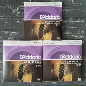★新品 D'Addario ダダリオ アコースティックギター弦 EJ13 3セットの画像1