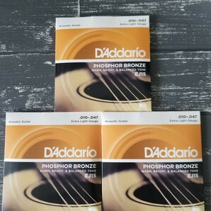 ★新品 D'Addario ダダリオ アコースティックギター弦 EJ15 3セットの画像1