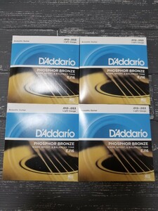 ★新品　D'Addario　ダダリオ アコースティックギター弦 EJ-16　4セット