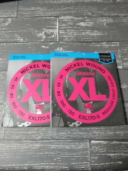 新品　D'Addario ダダリオ ベース弦 ニッケル EXL170-5 2セット