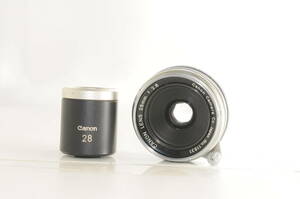 ★美品★CANON キヤノン LENS 28mm F2.8 Lマウント + 28mm ビューファインダー★完動★E110★