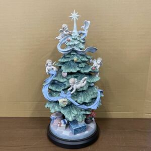 UTT244【LLADRO】リヤドロ 幸せの魔法 クリスマスツリー 天使 世界限定制作数2000体 置物 LLADRO ギフト プレゼント 高さ48.5cm