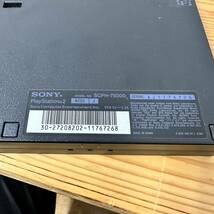 UTn674 【通電OK】SONY ソニー PlayStation 2 PS2 SCH-75000ブラック 薄型 通電のみ確認済み 現状品_画像5