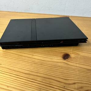 UTn674 【通電OK】SONY ソニー PlayStation 2 PS2 SCH-75000ブラック 薄型 通電のみ確認済み 現状品の画像2