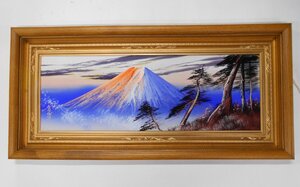 貴峰 絵画 富士山 赤富士 立体画 油絵 装飾画 風景画 現状品 【セ55】