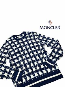 【極希少デザイン】本物保証◆MONCLER モンクレール ◆ロゴ総柄　ニット セーター トップス　サイズ M