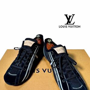 【本物保証】極上美品◆ LOUISVUITTON ルイヴィトン◆ スニーカー ロゴライン スエード切替 LI 0077 サイズ8 1/2 27.5cm相当の画像1