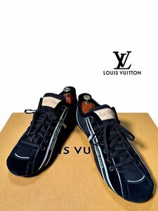 【本物保証】極上美品◆ LOUISVUITTON ルイヴィトン◆ スニーカー ロゴライン スエード切替 LI 0077 サイズ8 1/2 27.5cm相当