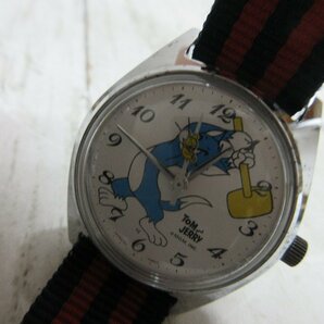 a4 １円 稼働品 腕時計 Tom and JERRY トムとジェリー 5000-7000 手巻き 機械式 【星見】の画像1