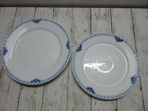 1 jpy superior article Royal Copenhagen Princess blue plate large plate 25cm 27.5cm [ star see ]