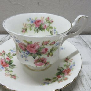 １円 ?ROYAL ALBERT ロイヤルアルバート MOSS ROSE モスローズ カップ&ソーサー ５客＋ソーサー 【星見】の画像4