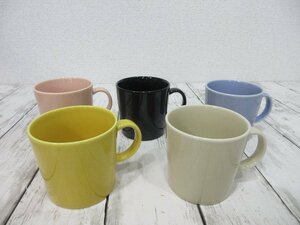 １円　ｂ iittala イッタラ TEEMA ティーマ マグカップ　5個セット 　ブラック.イエロー.ピンク.ベージュ 【星見】