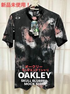新品未使用！オークリー 定価/¥11.000 OAKLEY SKULL BLURRED MOCK SHIRT モックネックシャツ 