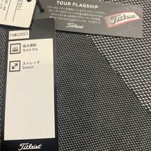 新品 定価19800円【メンズM】Titleist タイトリスト ツアーフラッグシップモデル ストレッチ シャツ 半袖ポロシャツ ゴルフ ウェア_画像5