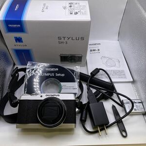 〇【6629】OLYMPUS STYLUS SH-3 4.5-108.0mm 1:3.0-6.9 コンパクトデジタルカメラ 箱 充電器 付属品付