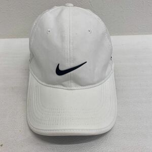 △【T-88】NIKE GOLF RZN ナイキゴルフ キャップ　アジャスターマジックテープ　ナイロン　スウォッシュ　ホワイト