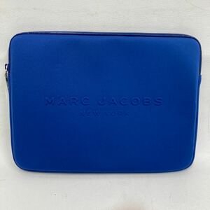 □1364 マークバイマークジェイコブス MARC JACOBS PCケース パソコンケース タブレット ブルー系 ファスナー開閉 レディース 