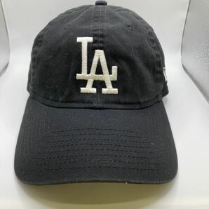 △【T-70】NEW ERA ニューエラ MLB LA ドジャース 9TWENTY キャップ コットン ロゴ刺繍 ADJUSTABLE ブラック 帽子の画像1