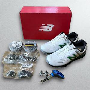 極美品 NEW BALANCE GOLF MGB574WG ニューバランス ゴルフ 25.5cm おまけ付き