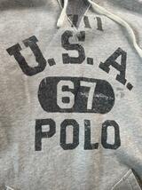 POLO RALPH LAUREN ラルフローレン パーカー ヴィンテージ加工 グレー_画像4