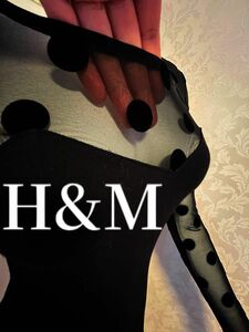 《訳あり》 H&M ドット　ミニ ワンピース