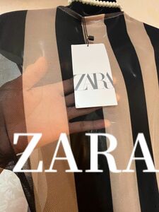 ZARA シアー　マキシ ロング　ワンピース