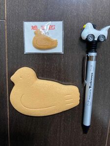 豊島屋　グッズ　鳩三郎　ボールペン　チャームヘッド　消しゴム