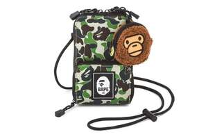 【新品未使用】BAPE KIDS じゃばら式スマホショルダー＆マイロコインケース CAMO