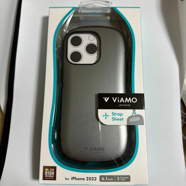 LEPLUS NEXT 耐衝撃ハイブリッドケース ViAMO personal メタルシルバー iPhone 14 Pro