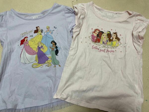 ディズニープリンセス　Tシャツ　ユニクロ　120 ２枚セット