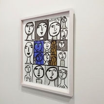 猪熊弦一郎　「FACES」より　スケッチブック 　顔　オフセット　版画　1000部　希少　真作_画像6