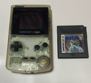 任天堂 Nintendo ゲームボーイカラー GAME BOY COLOR 本体 CGB-001 画面ヤケ & ソフト ポケットモンスター銀 ポケモン