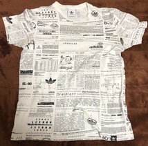 adidas アディダス Tシャツ 総柄 Mサイズ 中古古着_画像1