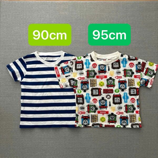 半袖Tシャツ90cm(ボーダー)/95cm(トーマス) 2枚セット