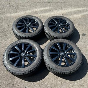 215/60R17 ヨコハマ GEOLANDER i/T-S スタッドレスタイヤ 2019年製 ROZEST 社外アルミホイール 17×7J +38 17インチ PCD114.3/5H 4本セットの画像1