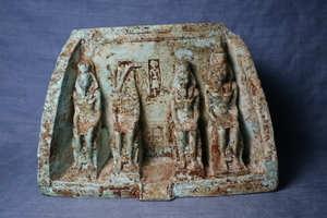 焼物　ラムセス２世像　検古代エジプトアブシンベル神殿ファラオ珍品希少骨董オブジェ時代
