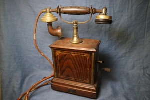  telephone machine inspection Derbi ru retro antique interior rare article rare antique objet d'art era 