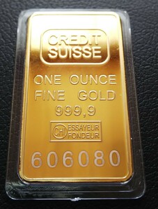  Switzerland serial number large coin memory gold coin gold coin CREDIT SUISSE in goto collection storage case attaching 