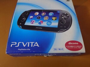 PS VITA プレイステーション ヴィータ 本体 PCH-1100 クリスタル・ブラック 3G/Wi-Fi 4GBメモリーカード付　