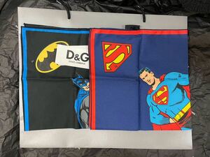 新品 ドルガバ バットマン バンダナ ハンカチ コラボ スーパーマン スカーフ ストール dolce&gabbana ドルチェ&ガッバーナ dc comics レア