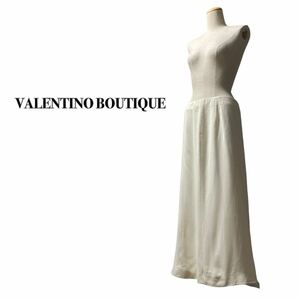 VALENTINO BOUTIQUE ヴァレンティノ ブティック ロング丈スカート ホワイト白 10 XL 大きいサイズ